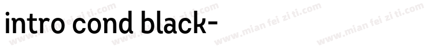 intro cond black字体转换